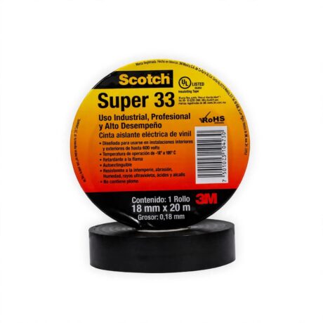 Cinta Aislante 3M™ Scotch® Super 33®, 18 mm x 20 m